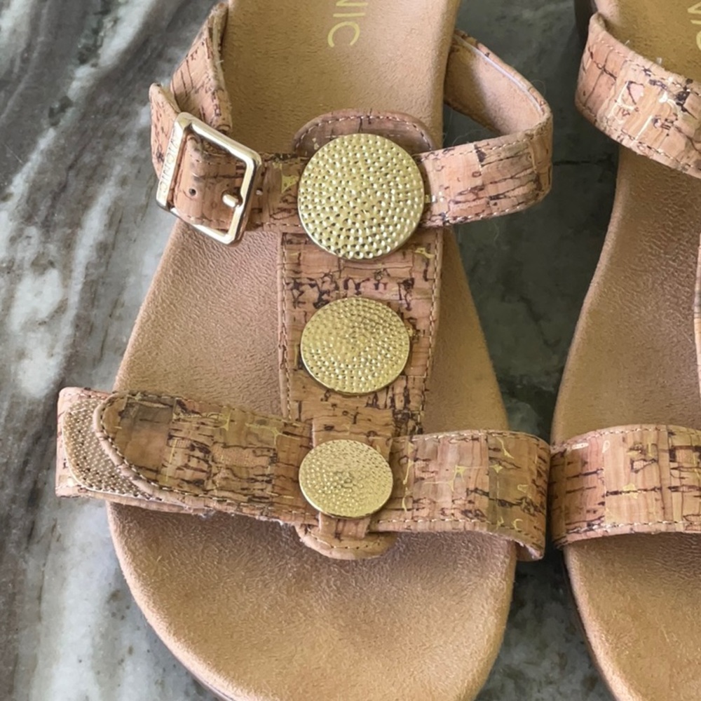 Vionic Suede And Cork Adjustable Strap Sandals - image 2